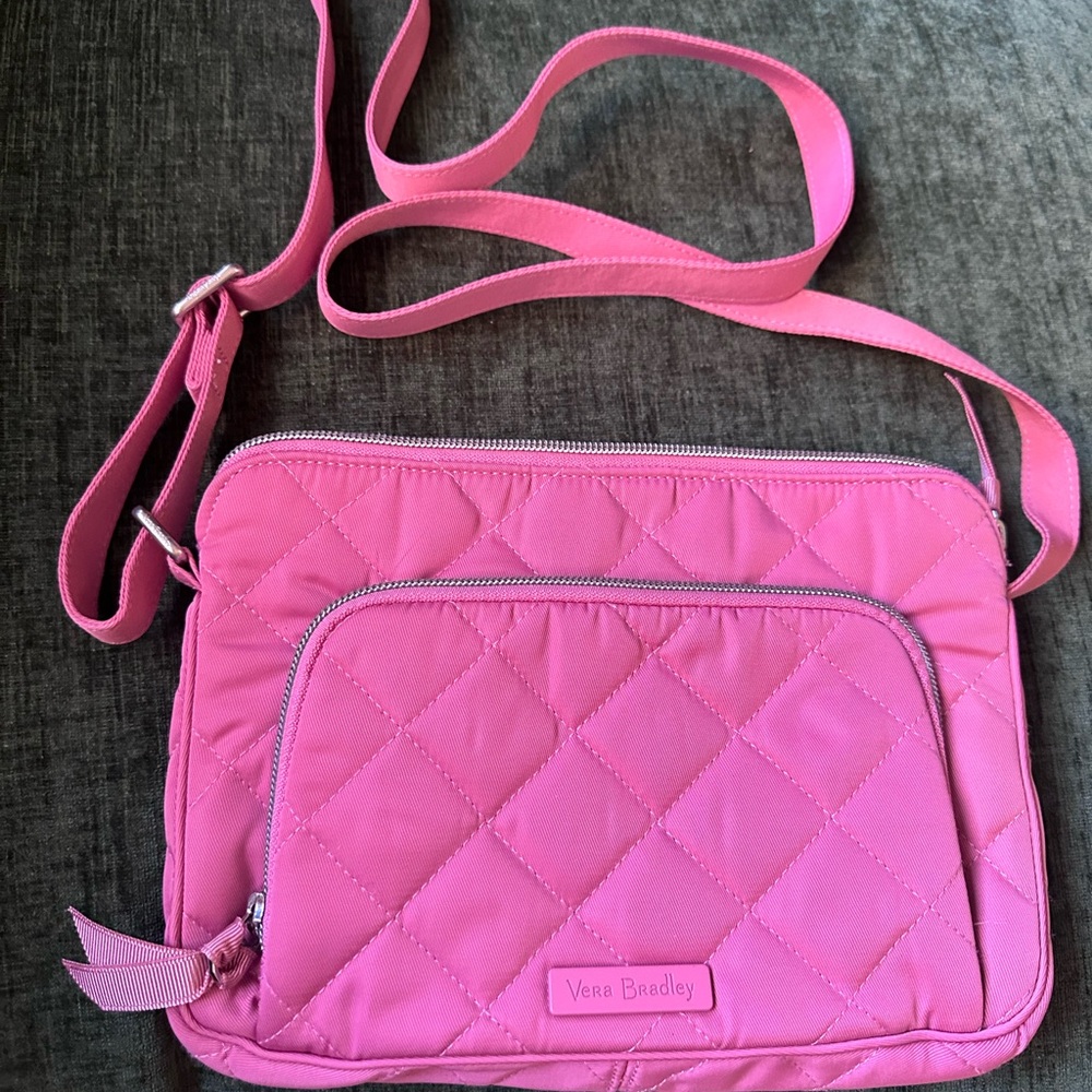Vera Bradley Bright Pink Quilted Shoulder Bag